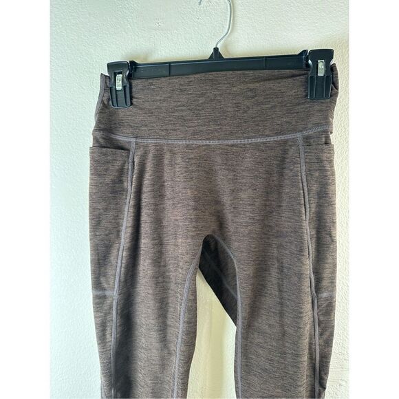 Curves n CombatBoots Heathered brown leggings sz medium - Picture 4 of 7